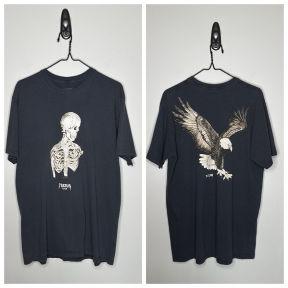 YEEZUS Tour 2014 Skeleton Eagle T Shirt RARE - Picture 1 of 6